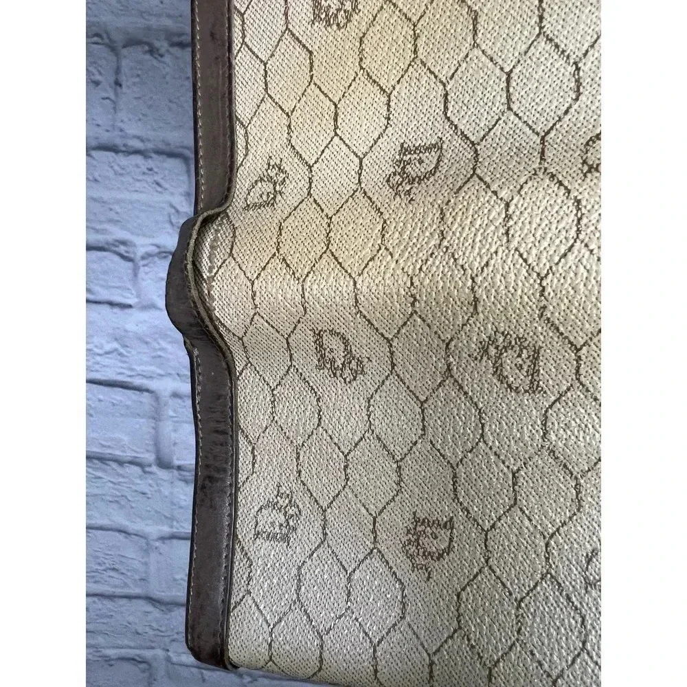 Christian Dior vintage 80s rare honeycomb print wallet.